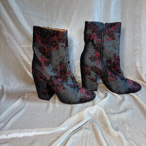 Dries Van Noten Chunky heel Brocade booties size IT 40.5